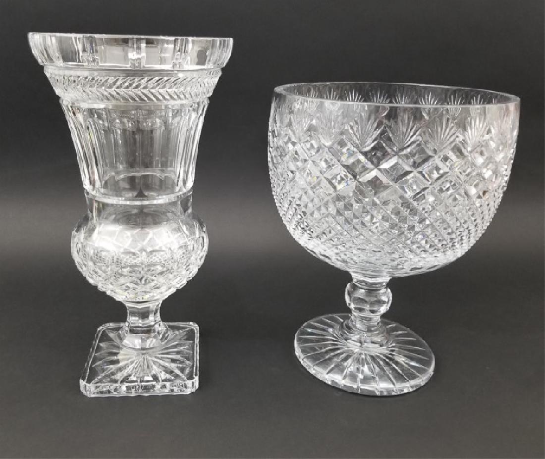 Pair of Large Cut Glass Footed Vessels (1 of 9)