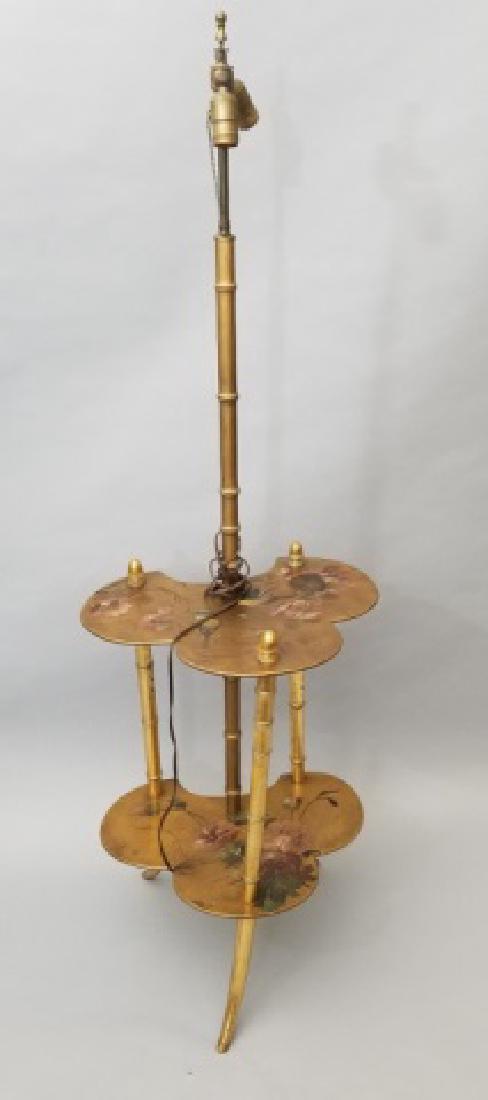 Double-Tiered  Artist Palette Lamp - Hand Painted (1 of 8)