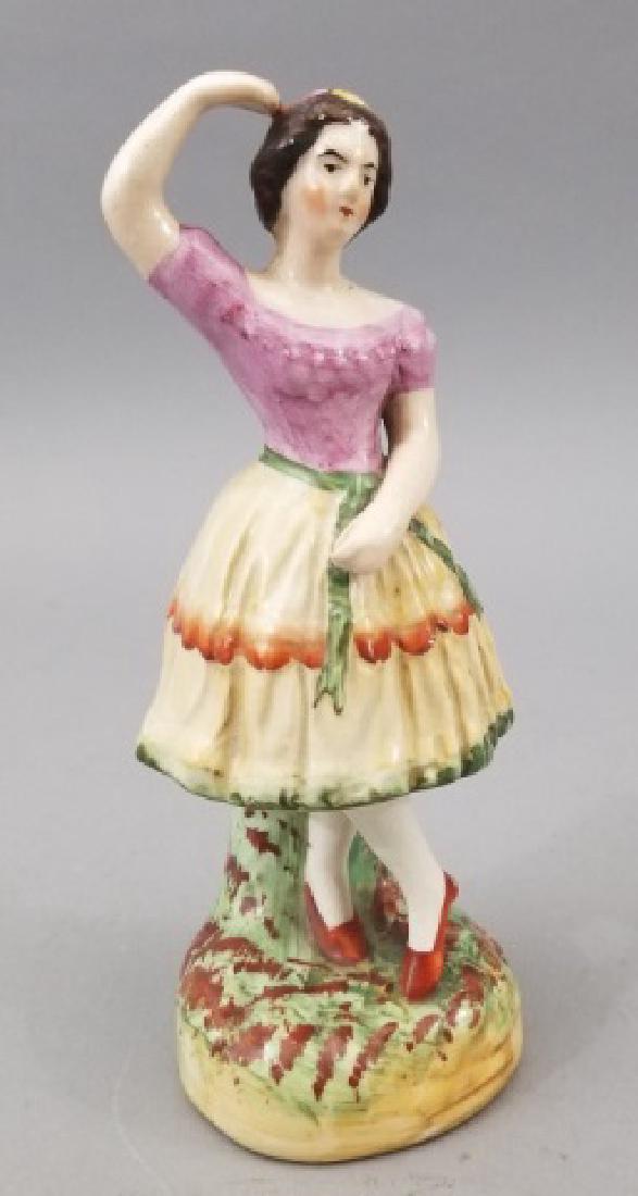 Antique Staffordshire Figurine of a Dancing Girl (1 of 8)