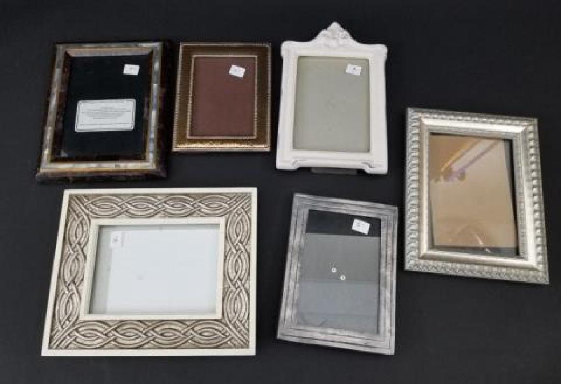 6 Assorted Frames Incl Pewter Tones & Inlaid Wood (1 of 7)