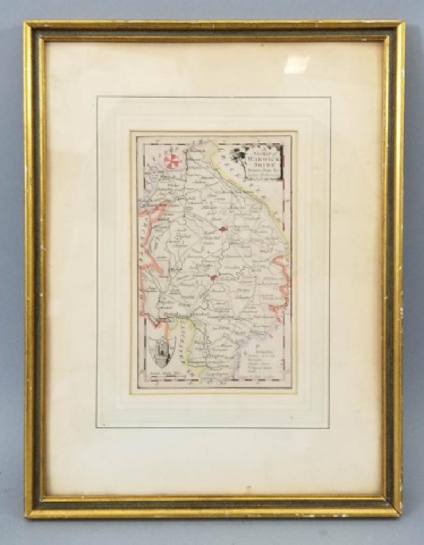 Antique Framed English Map of Warwickshire (1 of 5)
