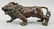 Bronze Table Statue - Detailed Roaring Pacing Lion