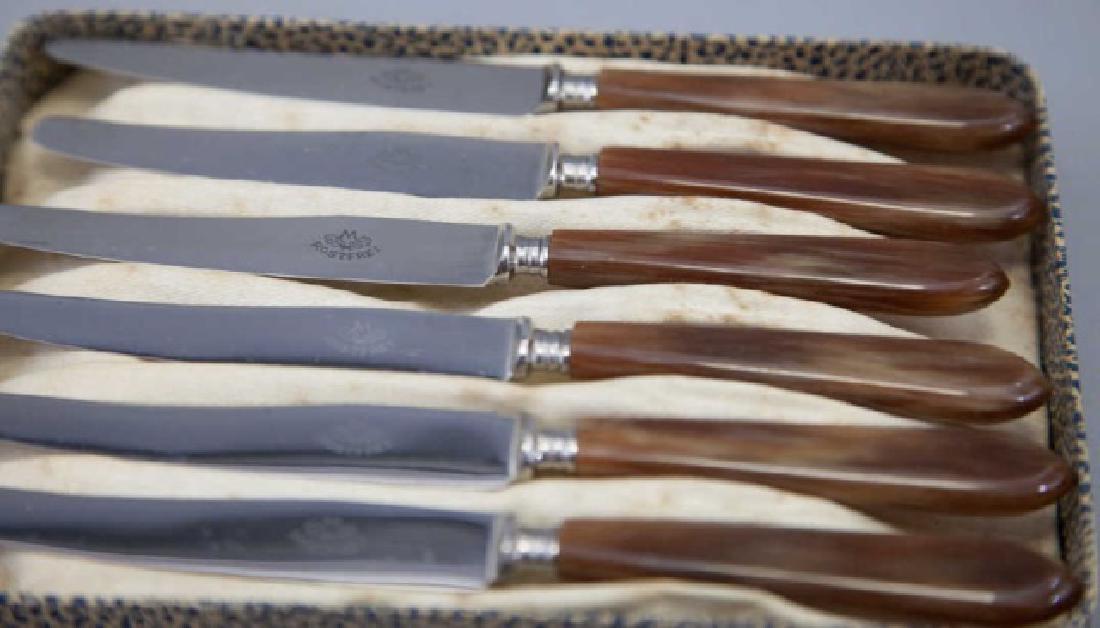 Antique Boxed Set of Horn Handle Rostfrei Knives (1 of 5)