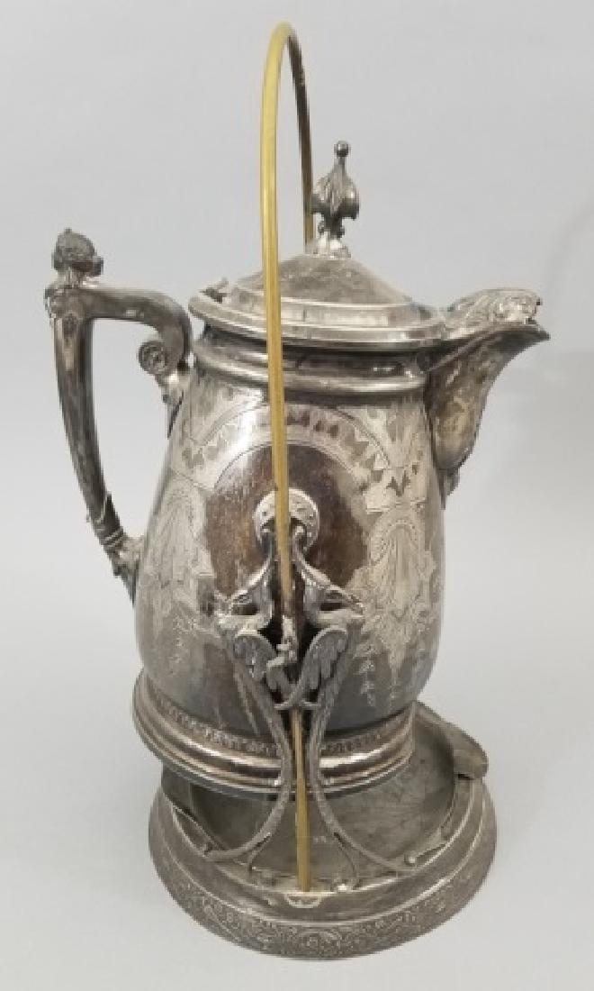 Antique 19th C Victorian Silverplate Water Pitcher (1 of 8)