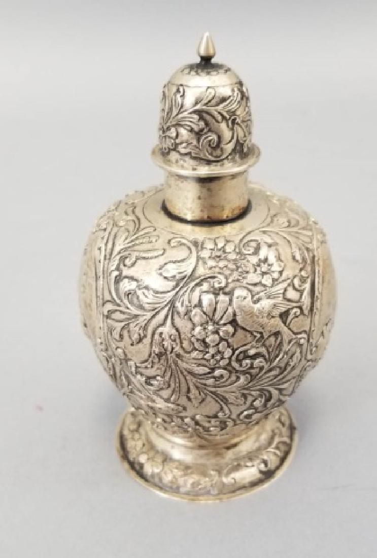 Antique Elaborate Dutch Sterling Silver Tea Caddy (1 of 6)