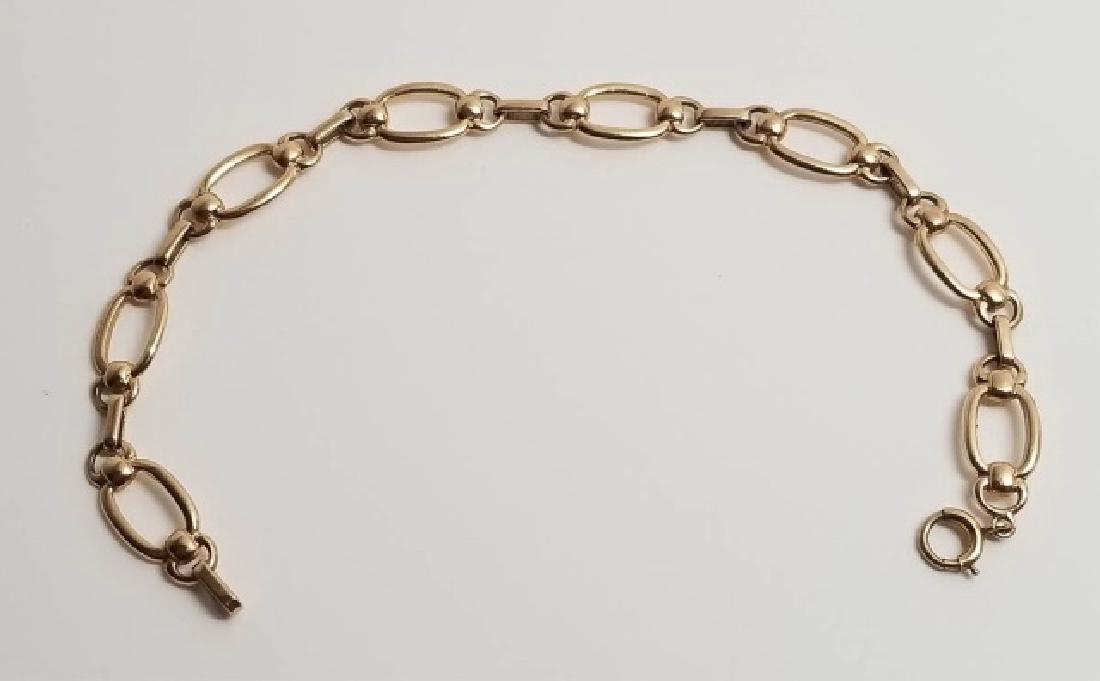 Estate 14kt Yellow Gold Oval Link Bracelet (1 of 4)