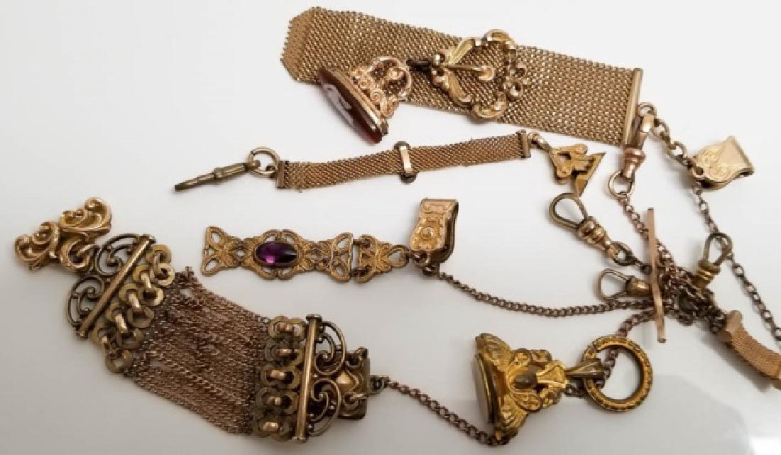 Antique Victorian Pocket Watch Fobs & Ribbons (1 of 7)