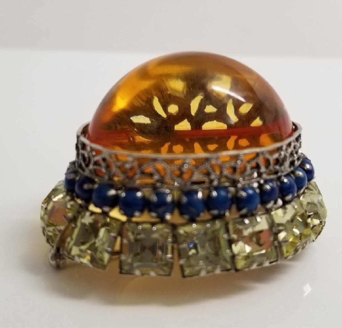 Massive Estate Vintage Schreiner Cabochon Brooch (1 of 5)