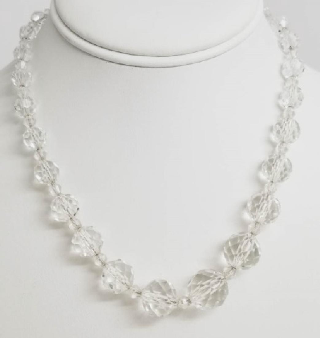 Estate Cut Crystal Flapper Era Necklace Strand (1 of 6)