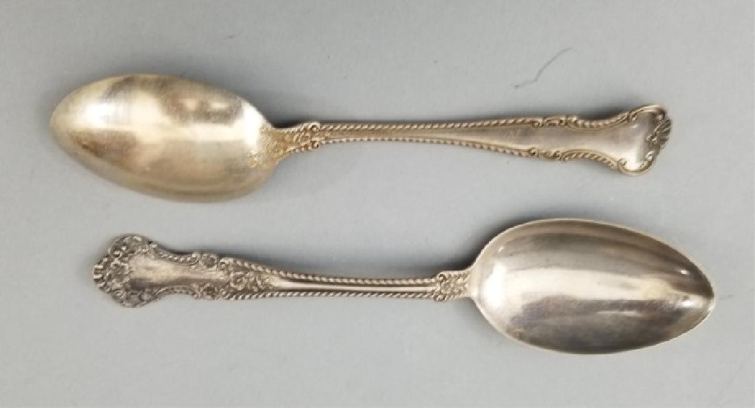 Pair Antique Gorham Sterling Large Serving Spoons (1 of 8)