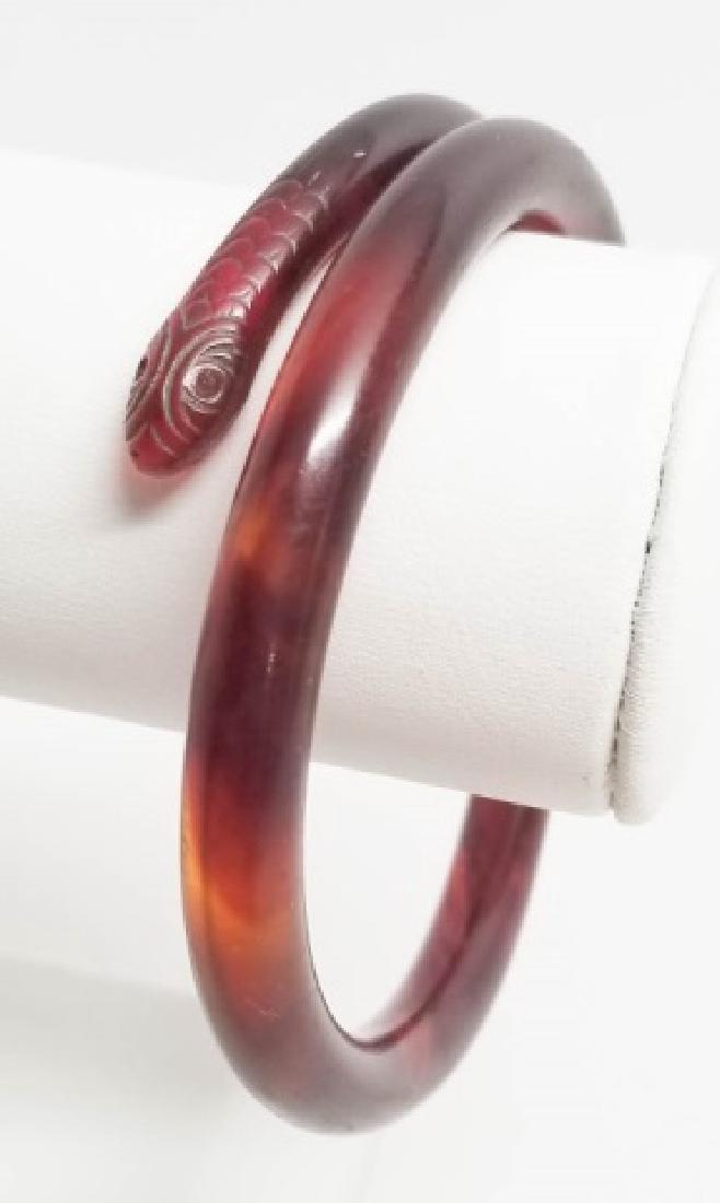 Antique Victorian 19th C Tortoise Snake Bracelet (1 of 8)