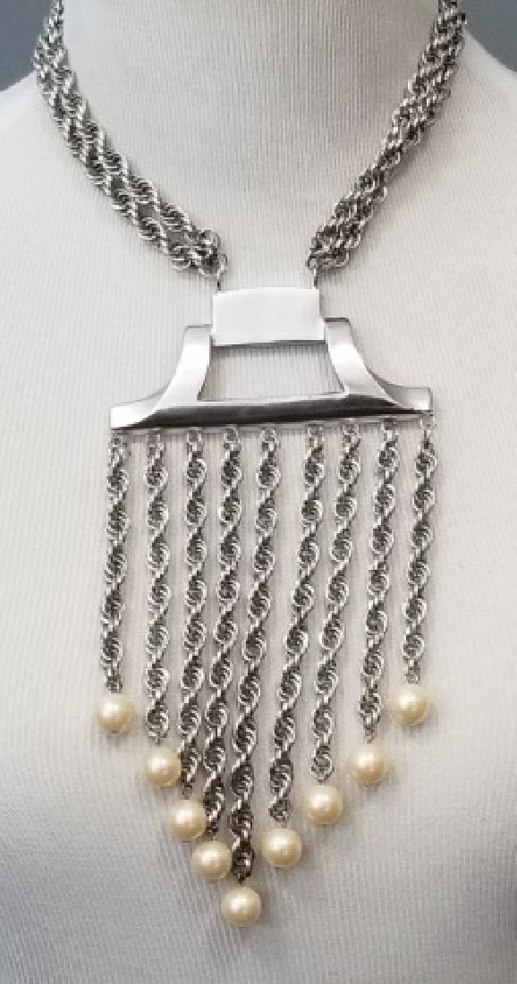 Modern Les Bernards Double-Link Necklace wPendant (1 of 9)