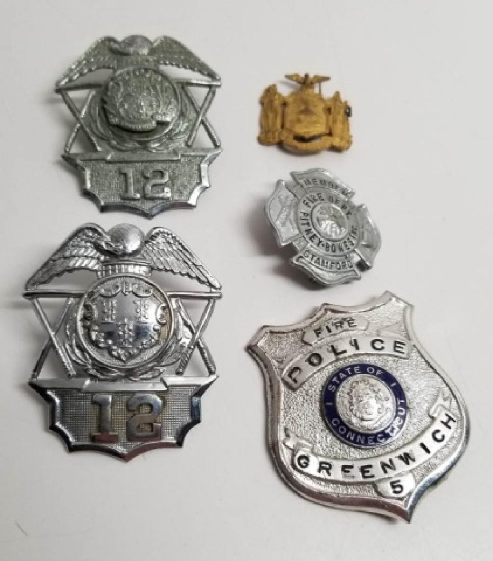 Collection of 5 Police & Fire Badges (1 of 10)