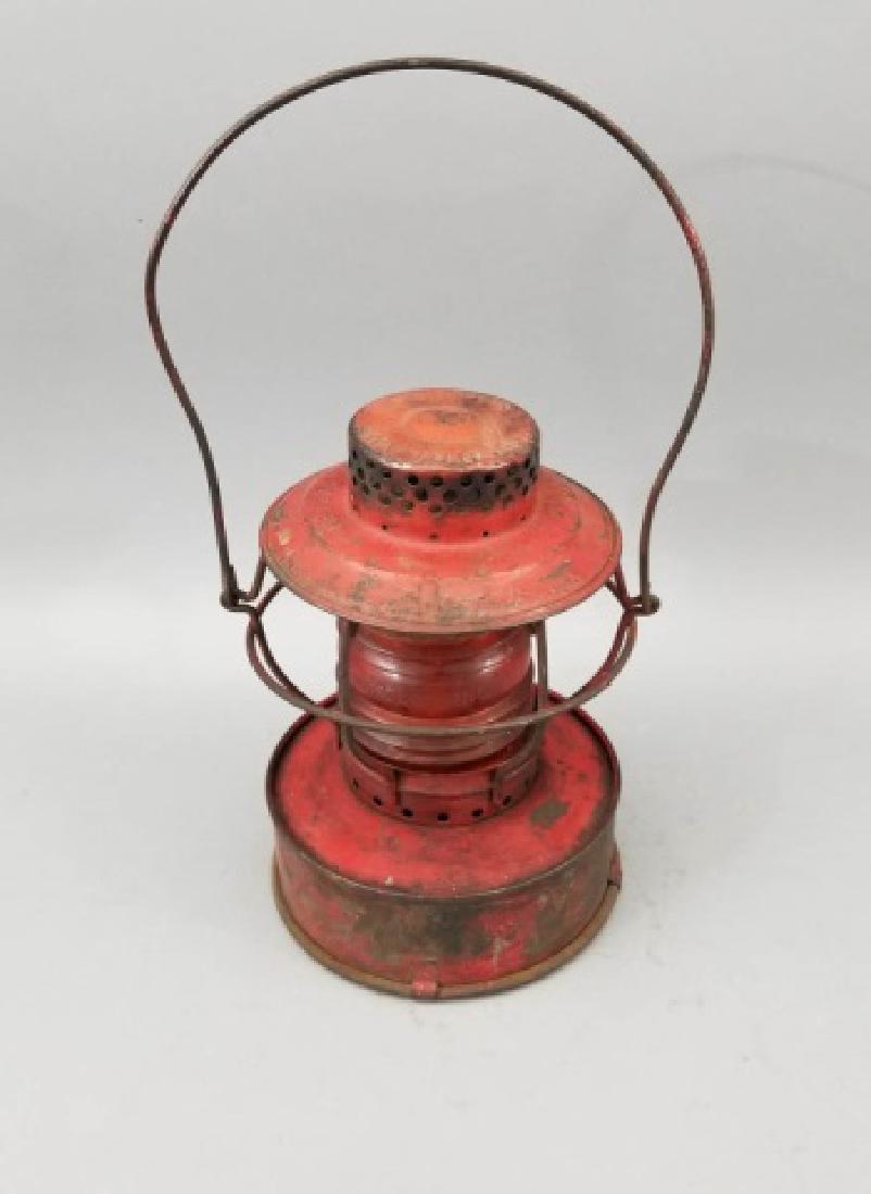 Antique Handlan Red Paint Train / Ship Lantern (1 of 7)