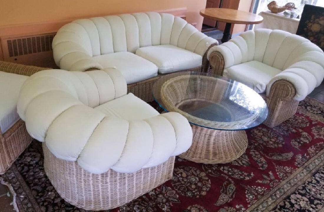 Wicker Furniture - Sofa, Armchairs, Ottoman, Table (1 of 6)