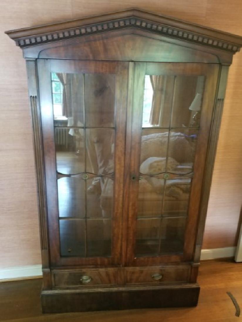 Biedermeier / Empire Style Glass Front Bookcase (1 of 5)