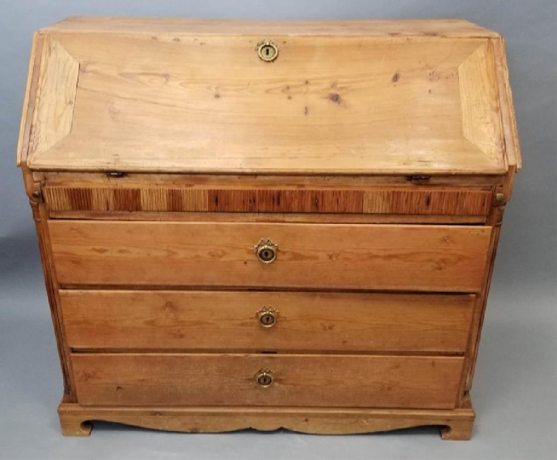 Antique Pine Desk with Doors & Cubbies (1 of 10)