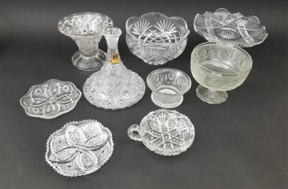 Collection of Clear Cut Glass Pieces, Incl Crystal (1 of 10)