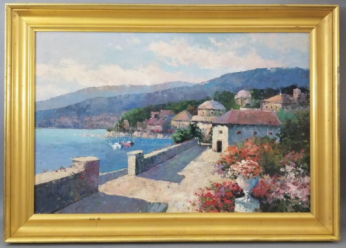 Matt Thomas Painting Mediterranean Coast, Signed (1 of 10)