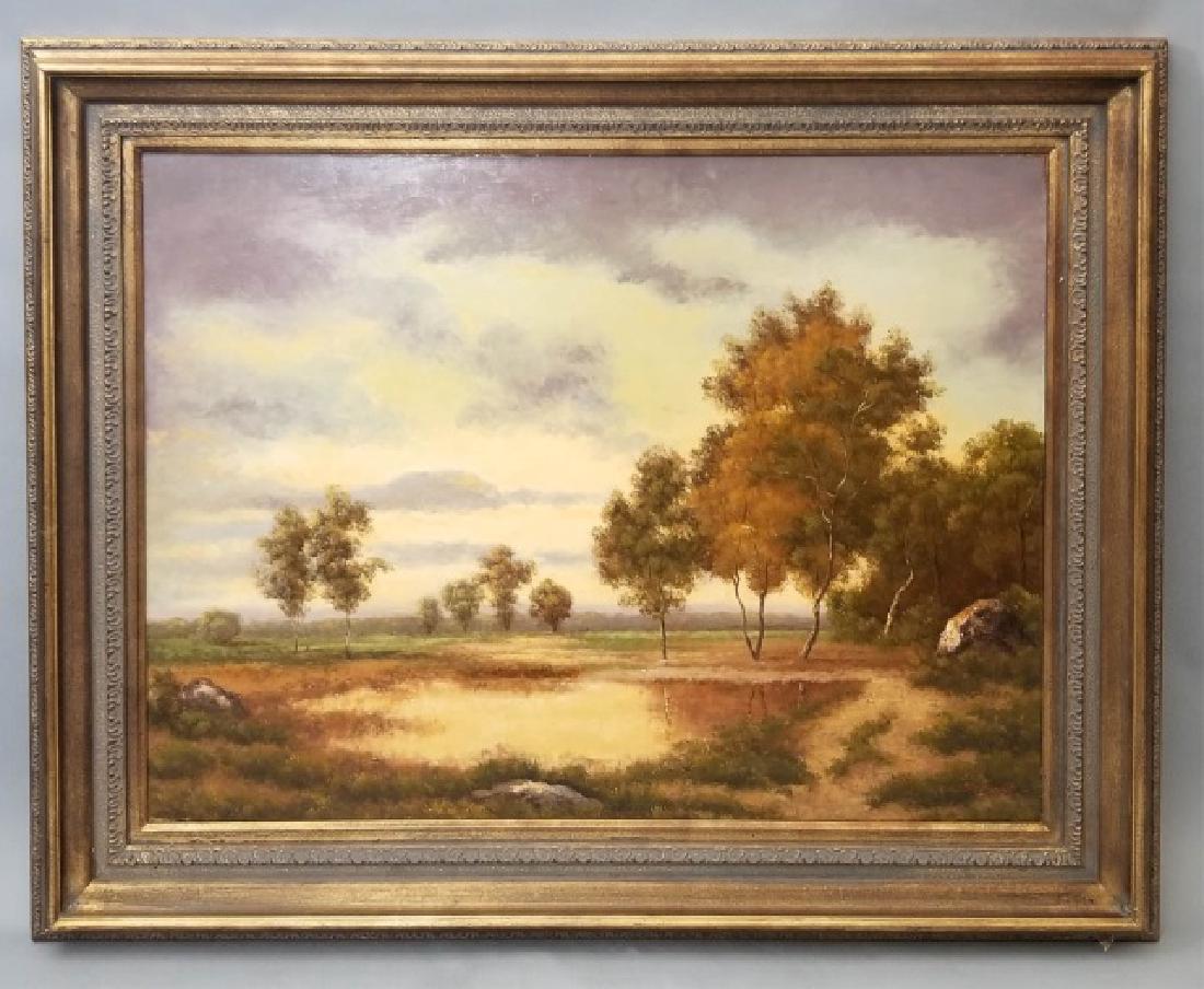 Large Gilt Framed Country Landscape Painting (1 of 8)