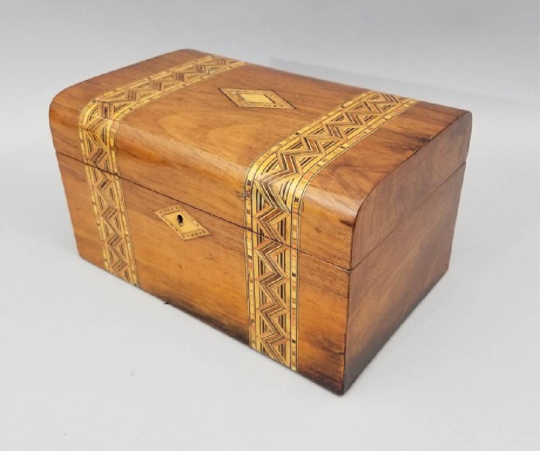 Antique 19th C Tunbridge w Jewelry Interior Box (1 of 8)