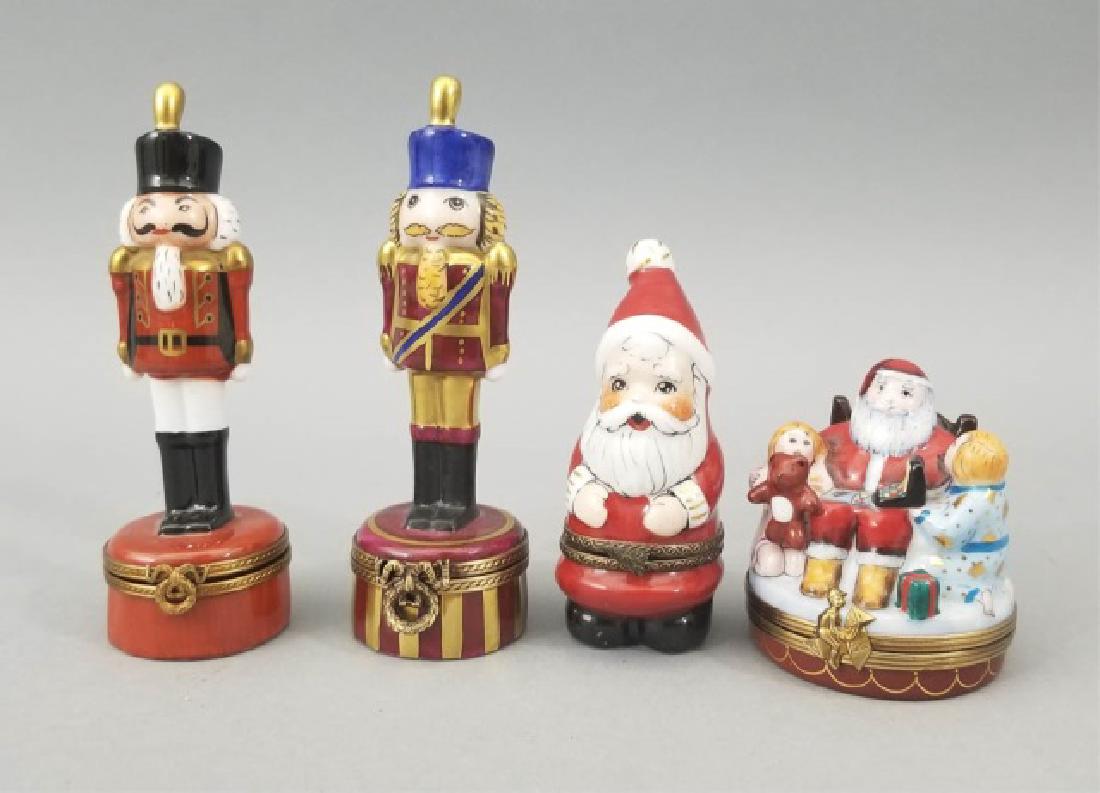 Signed French Limoges Porcelain Christmas Boxes (1 of 9)