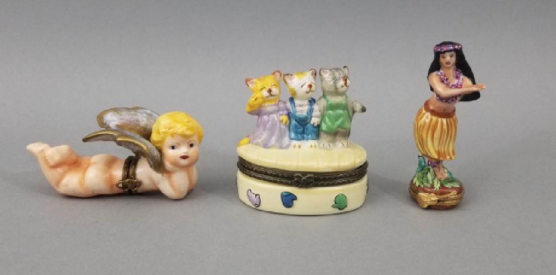 Three Signed French Limoges Porcelain Boxes (1 of 10)