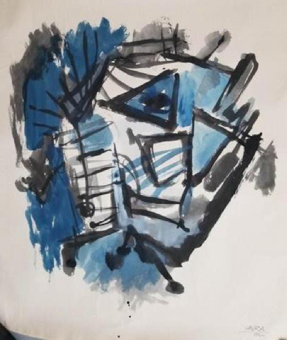 Antonio Saura - Signed Watercolor Painting (1 of 10)