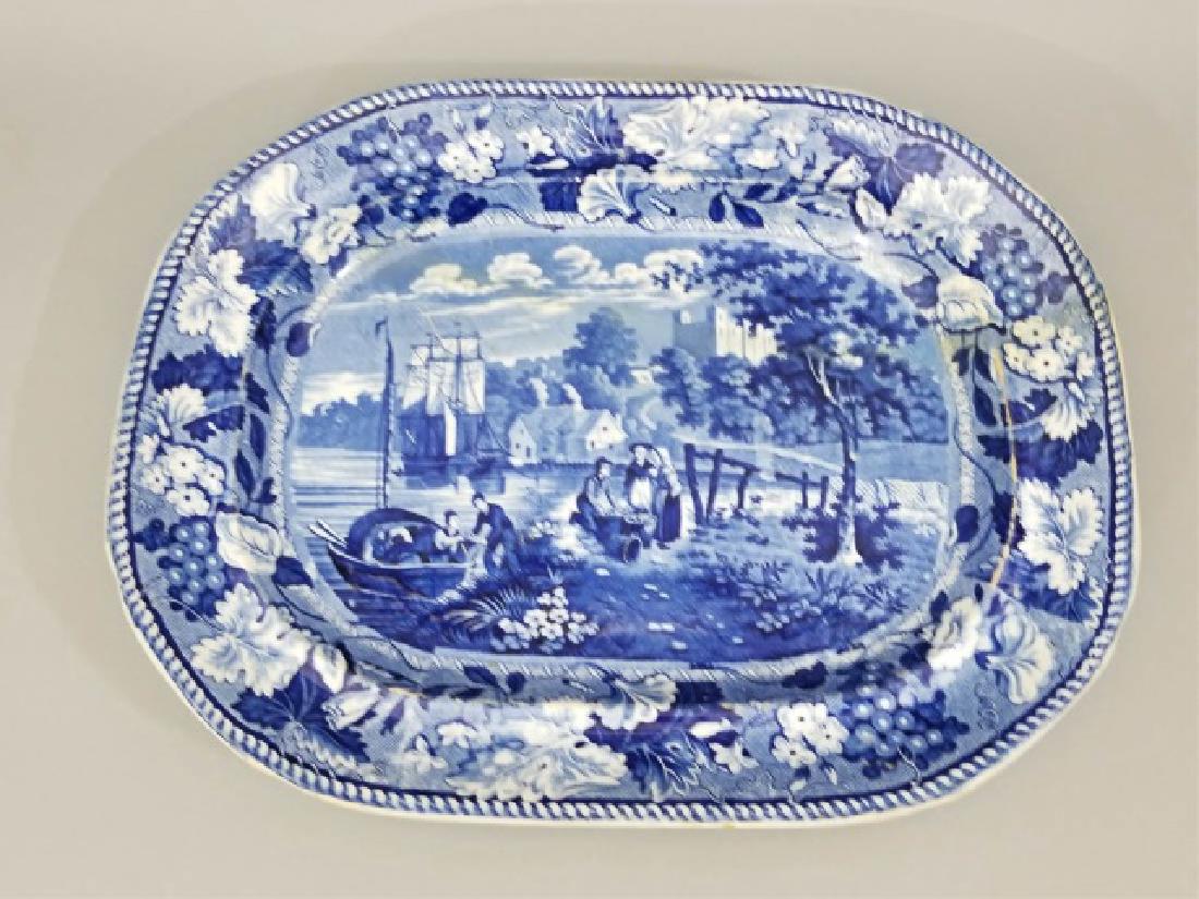 Large Antique 19th C English Transferware Platter (1 of 7)