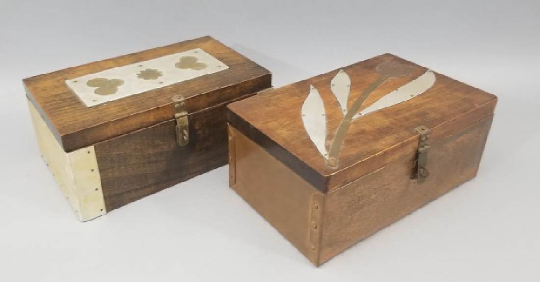 Handmade Arts & Crafts Style Table / Jewelry Boxes (1 of 9)