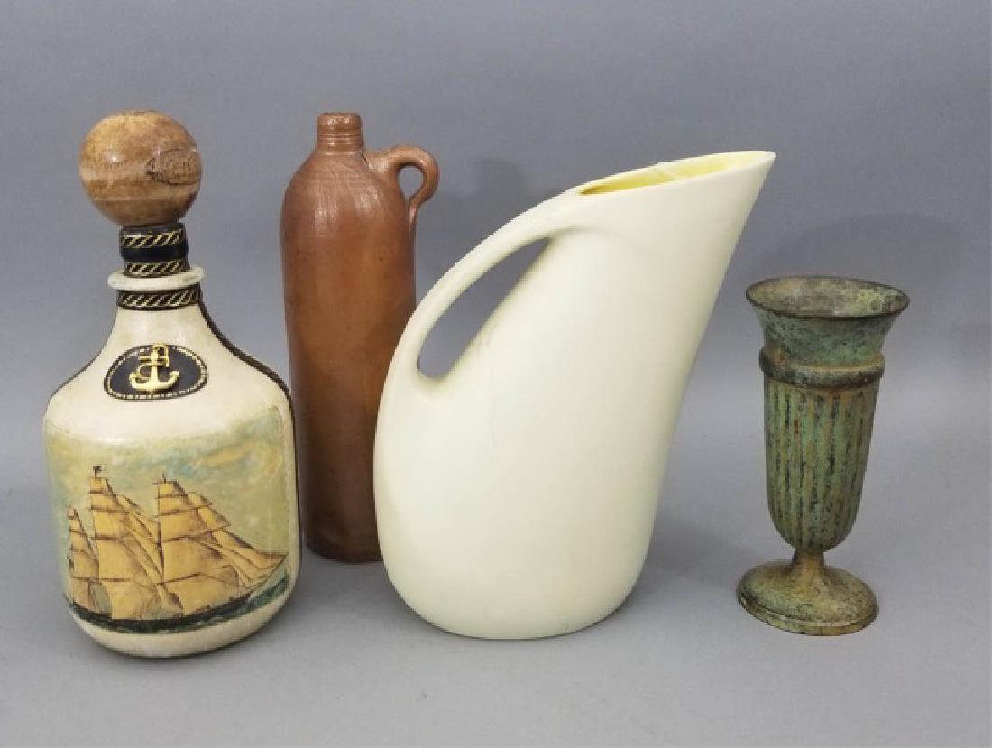 Table Articles Lot - Stoneware, Decanter, Vase (1 of 9)