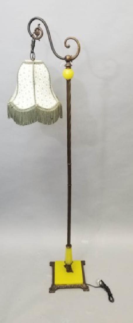 Victorian Design Floor Lamp wGlass & Fringe Shade (1 of 6)
