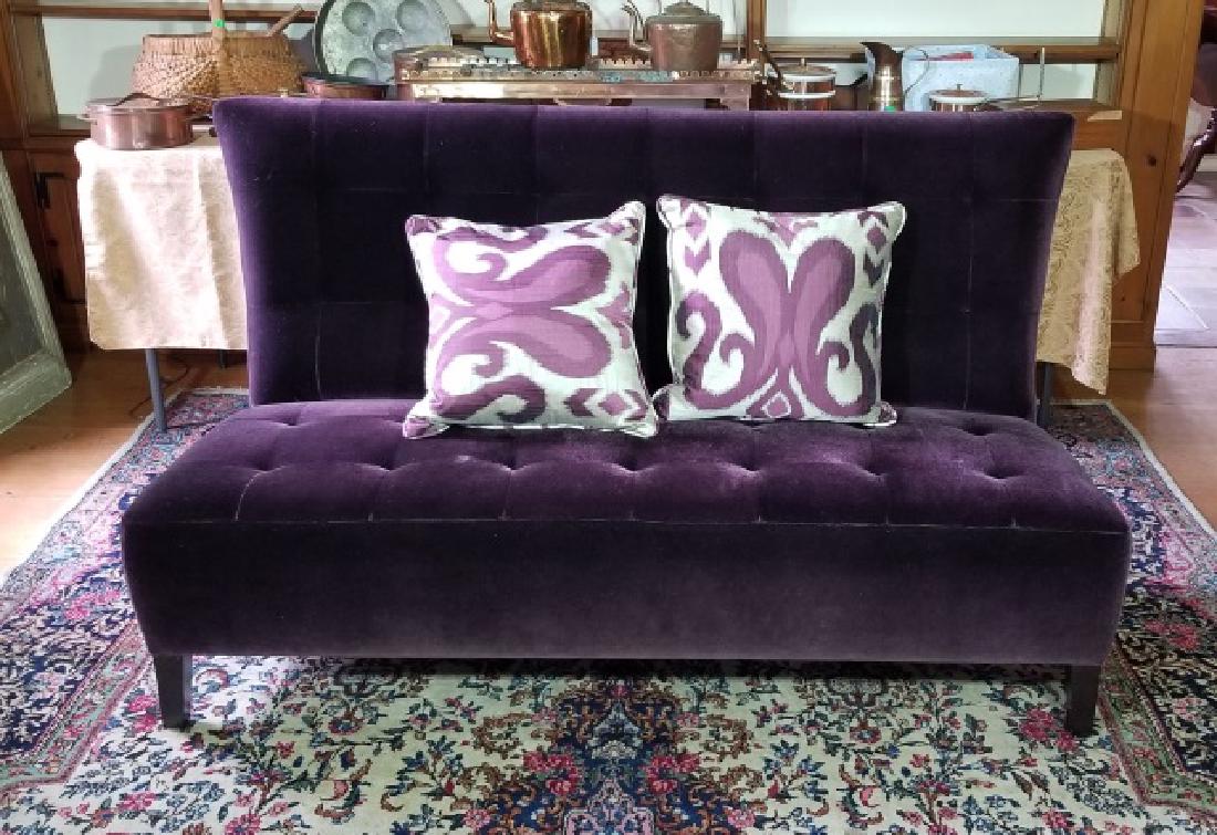 Custom Made Design Plum Mohair Velvet Sofa (1 of 7)
