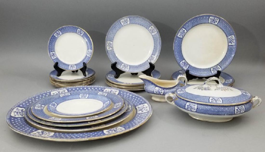 Partial Porcelain Blue & White Service by Tillson (1 of 10)