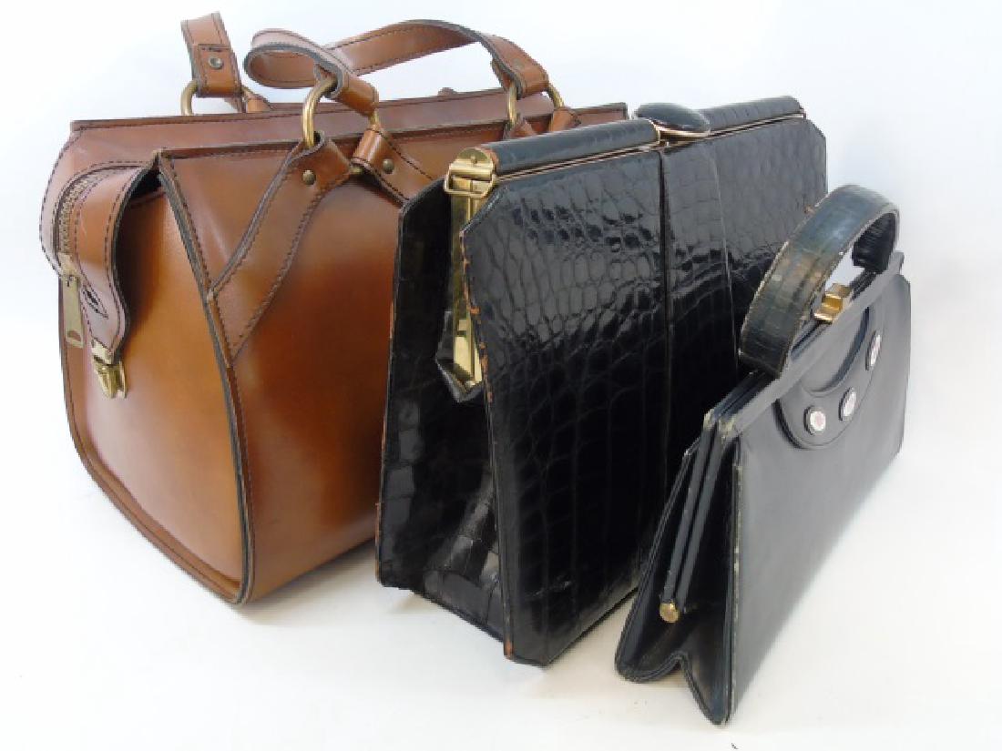 3 Purses - Crocodile, Small Leather & Brown Tote (1 of 5)