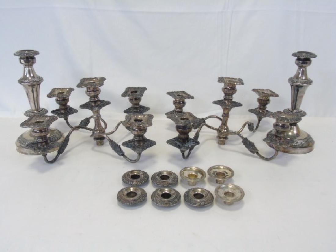 Pair of Vintage 5 Arm Silver Plate Candelabras (1 of 8)
