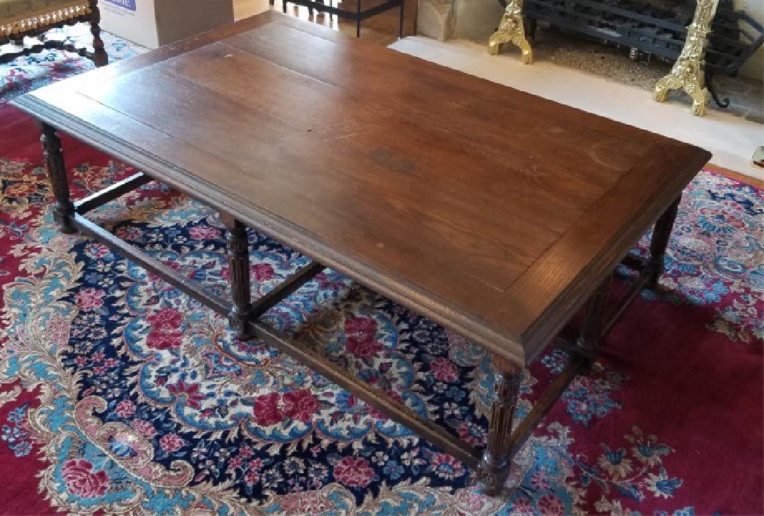 English Tudor Jacobean Style Carved Coffee Table (1 of 8)