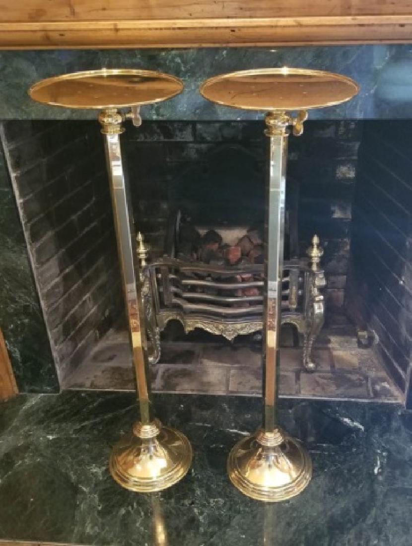 Pair Gilt Brass Display Pedestals / Plant Stands (1 of 6)