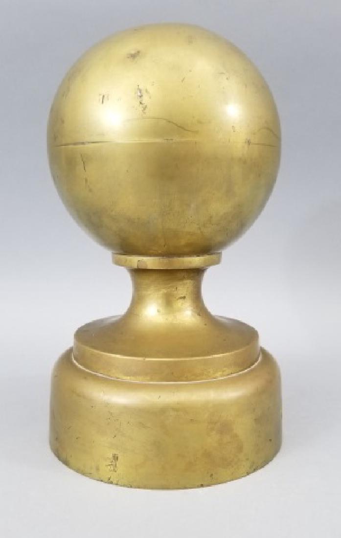 Antique Architectural Brass Newel Post Finial (1 of 5)