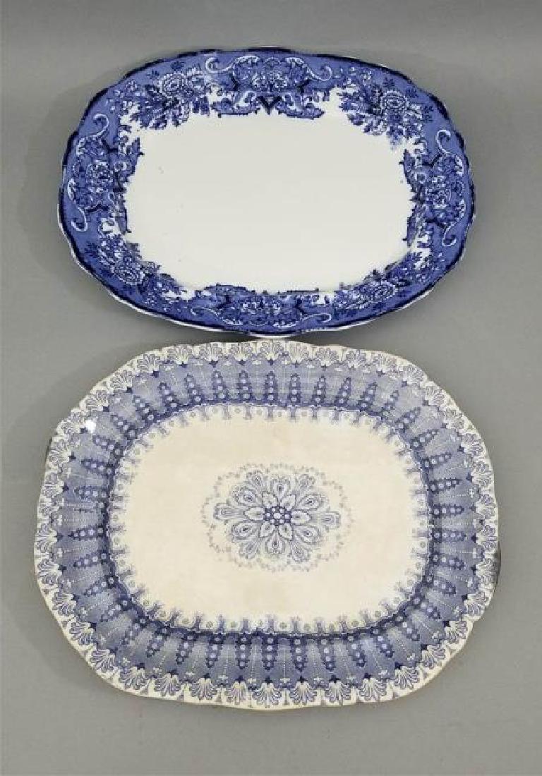 Two Antique 19th C English Transferware Platters (1 of 9)