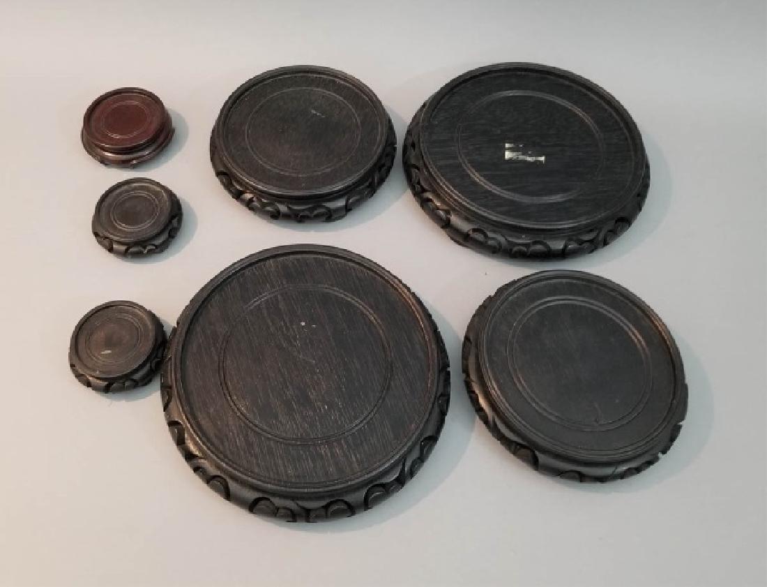 Seven Carved Hand Wood Chinese Display Stands (1 of 10)