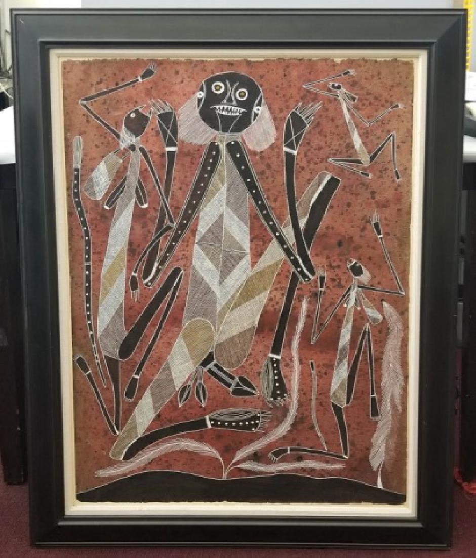 Large Framed Australian Aboriginal Style Textured (1 of 8)