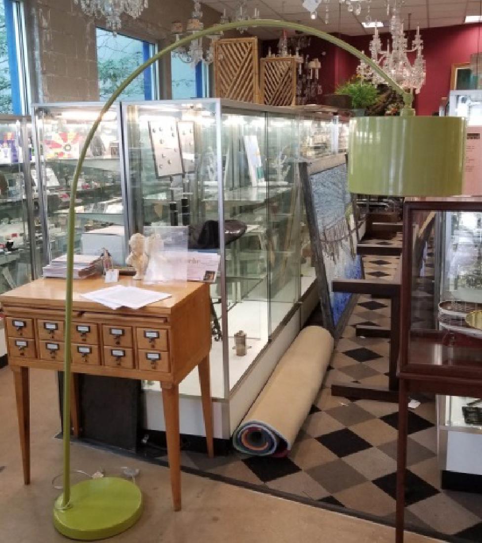 Mid Century Style Arched Apple Green Floor Lamp (1 of 7)