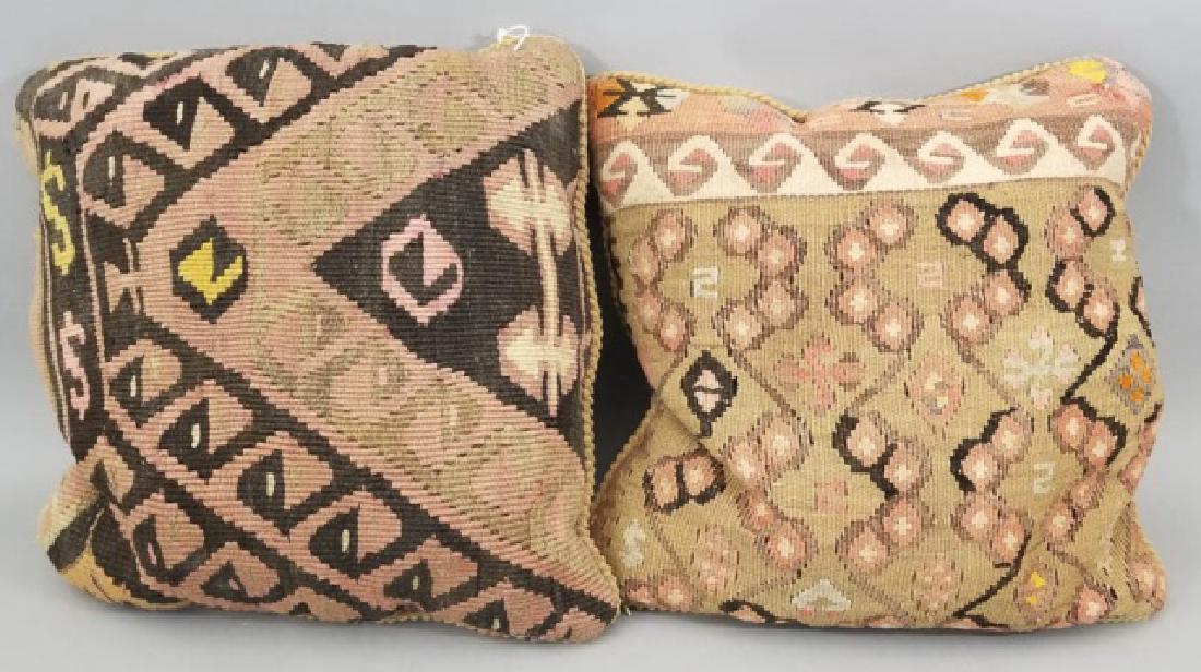 Pair Custom Made Oriental Carpet Tapestry Pillows (1 of 7)