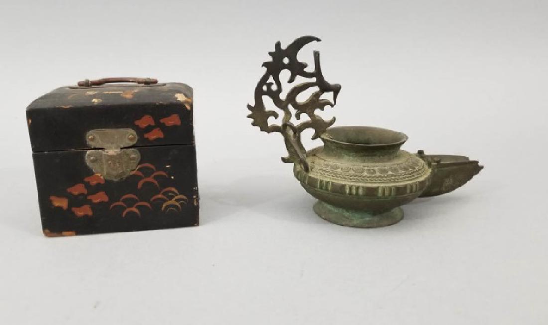 Antique Japanese Box & Middle Eastern Lantern Lamp (1 of 8)