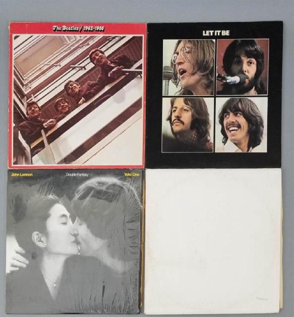 4 Early Pressing Beatles LPs Incld Double Albums: 4 Early Pressing Beatles LPs Incld Double Albums. One being a John Lennon solo album. Circa 1960s.