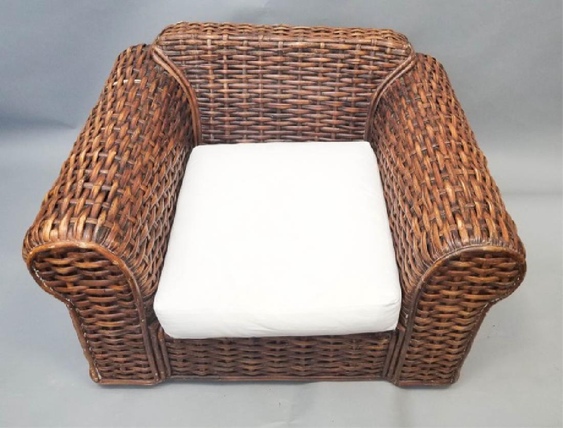 Ralph Lauren Peel Collection Rattan Chair Ottoman (1 of 5)