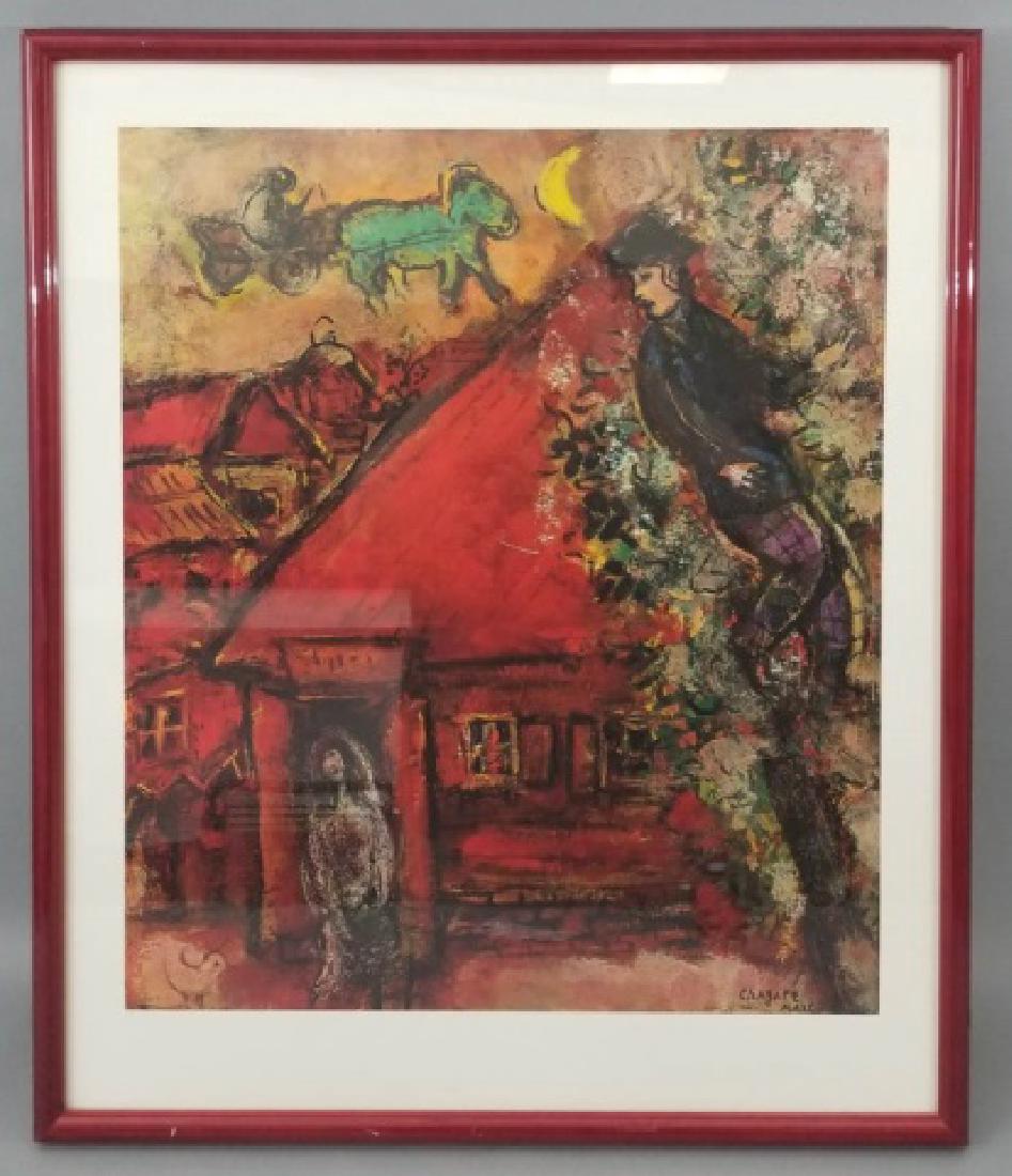 Red-Framed Marc Chagall Print - The Red House (1 of 9)