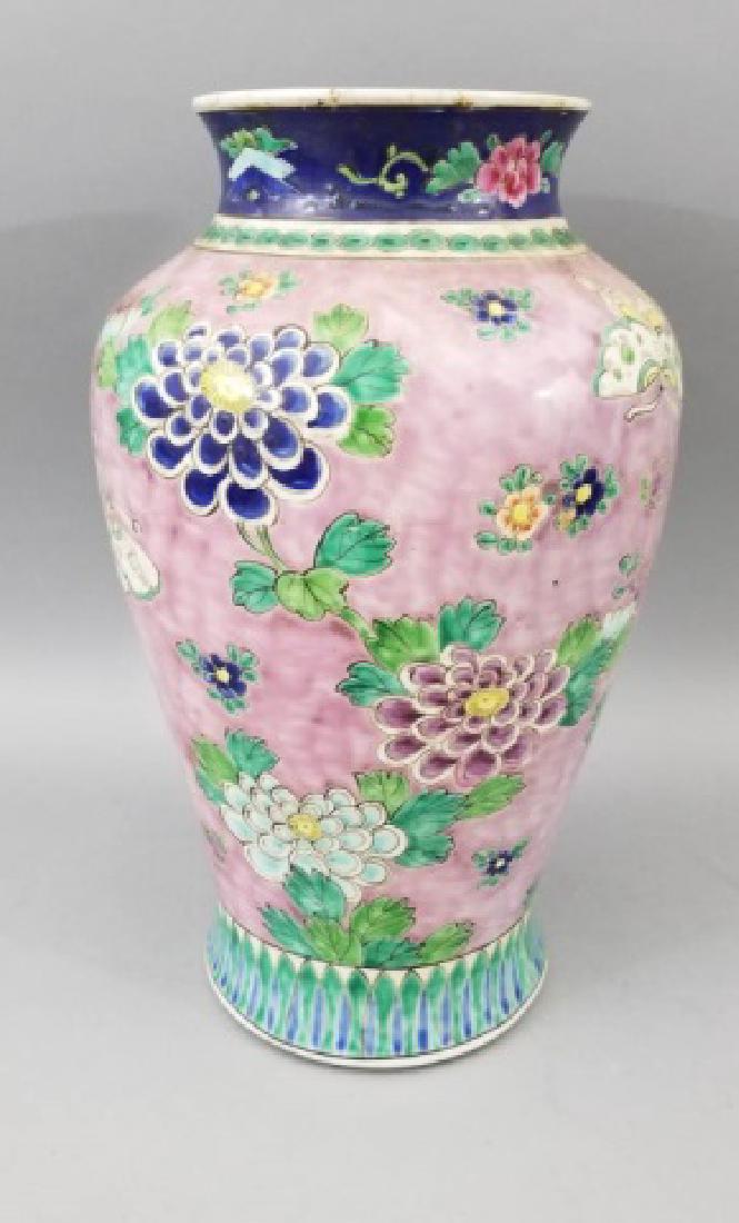 Large Antique Hand Painted Chinese Porcelain Vase (1 of 8)