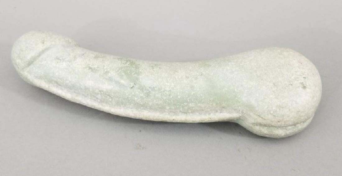 Chinese Hand Carved Hardstone Phallic Statue (1 of 7)